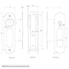 Pocket sliding door lock. Anti-corrosion powder coat finish, anti-corrosion, dust and oil resistant, durable