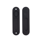Zuperior matte black sliding door lock. made of durable stainless steel and zinc alloy. Hidden handles for invisible home design. Prefect for pocket doors, sliding barn doors, folding doors, French doors, sliding patio doors
