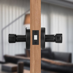 Minimalist home design matte black smart door handles. High security system for office and business. Zuperior smart door knob. Elegant Decor, Smart Home