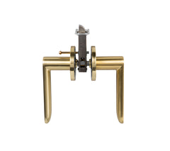 Yolo Privacy Door Handles - Satin Brass