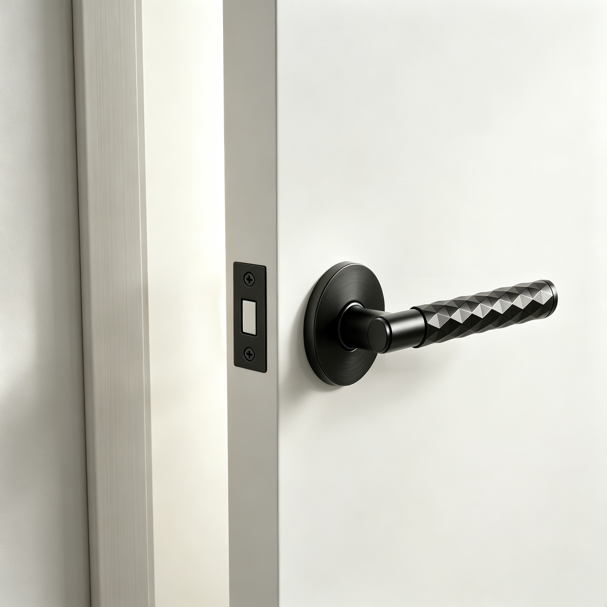 Prism Door Handles - Matte Black