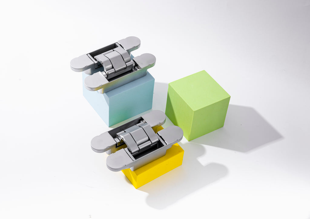 3D Concealed hidden door hinges can be used to create invisible doors. High-end tailor made for home design, business, office.