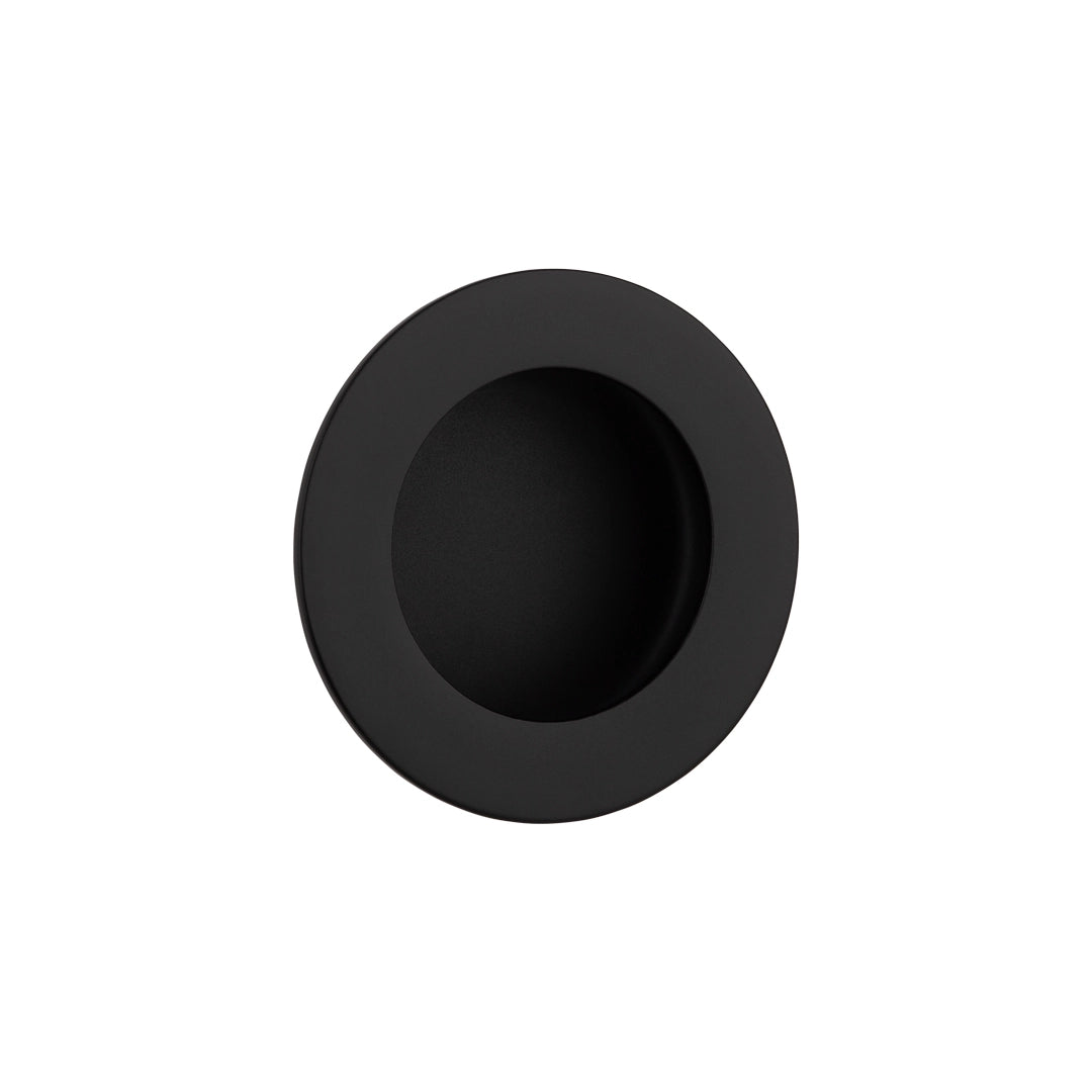matte black door finger pull. Simple Line Decorations round flush pulls. Zuperior door handles for minimalist design