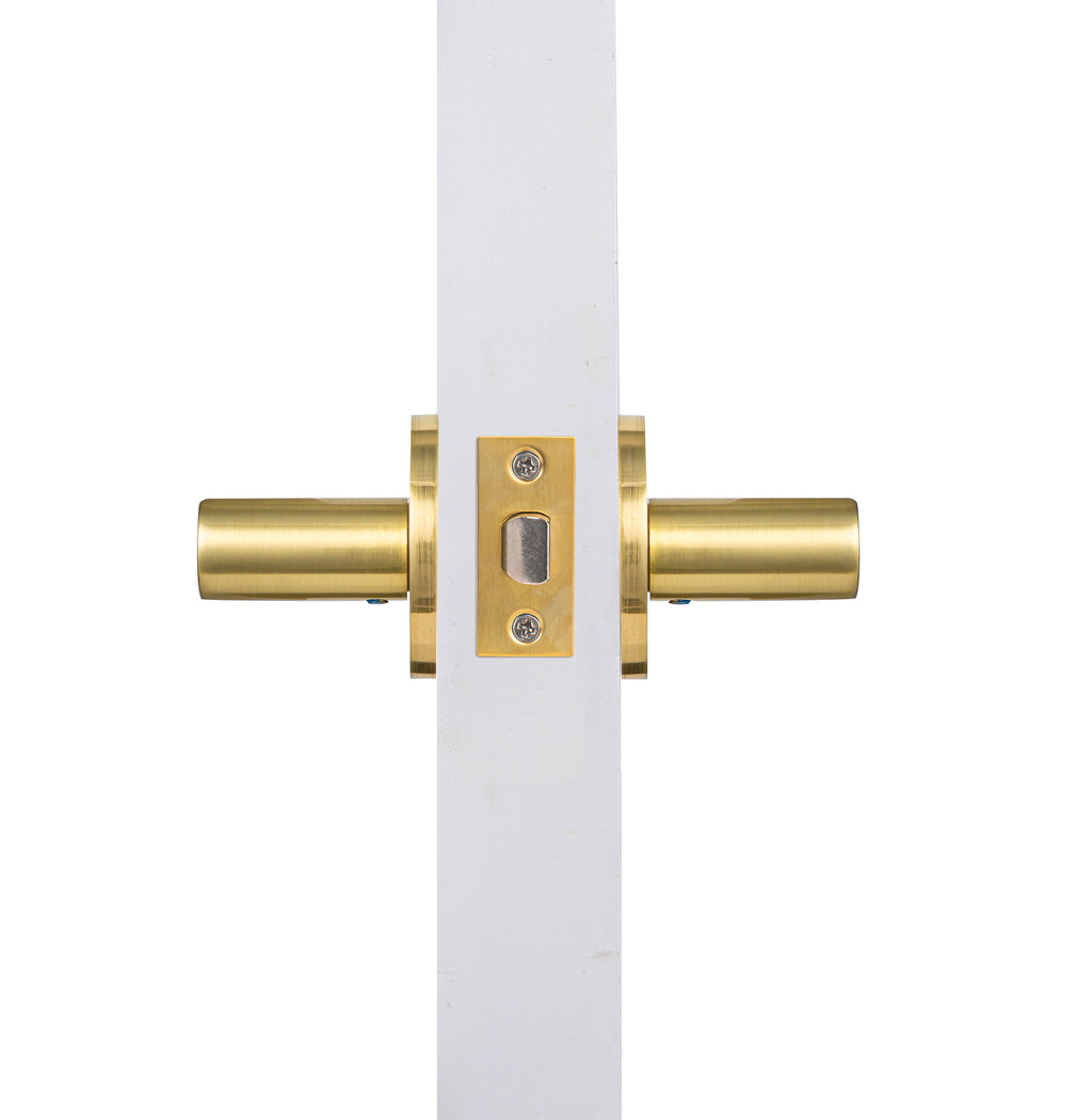 Lewon Passage Door Handles - Satin Brass