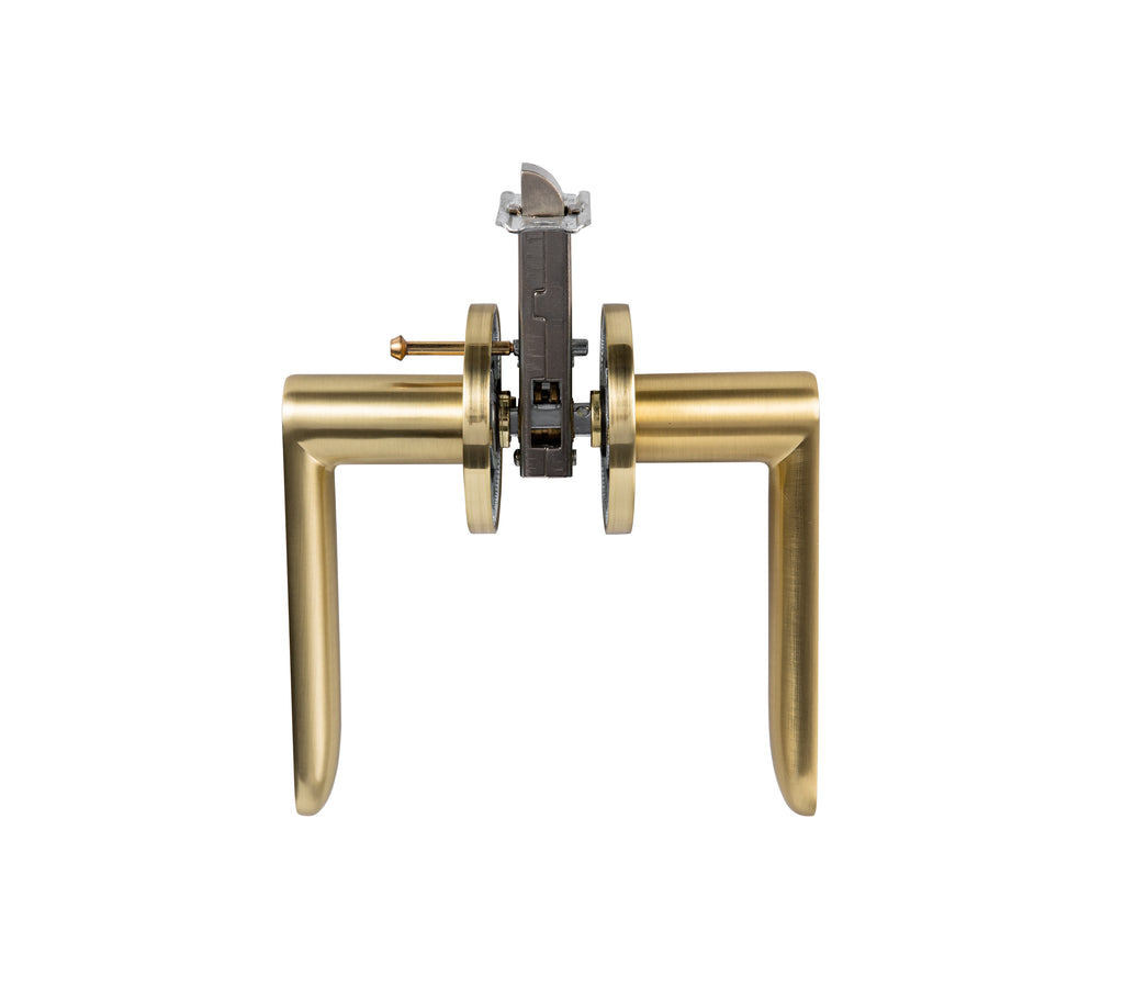 Yolo Privacy Door Handles - Satin Brass